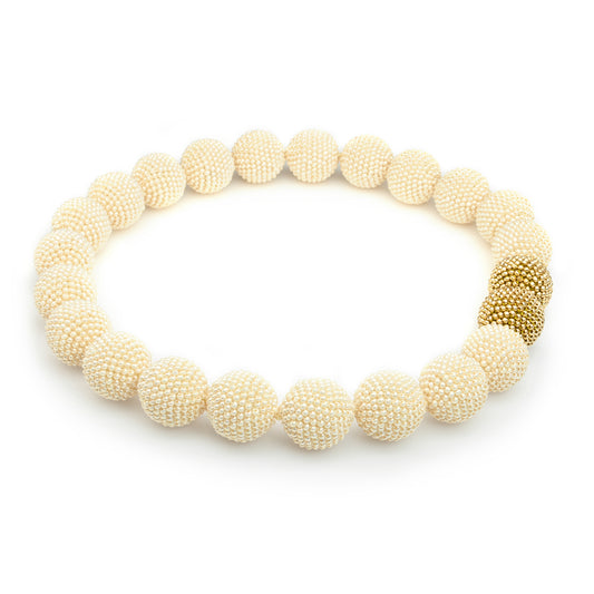 Two Color Beaded Bead Necklace