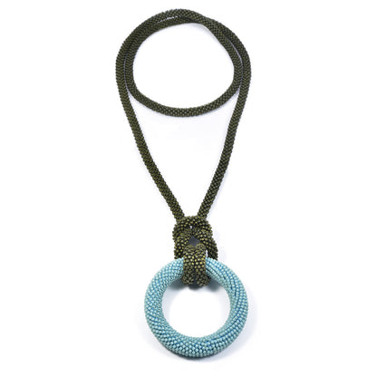 Crocheted Donut Necklace