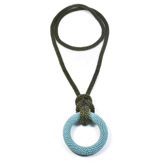 Crocheted Donut Necklace