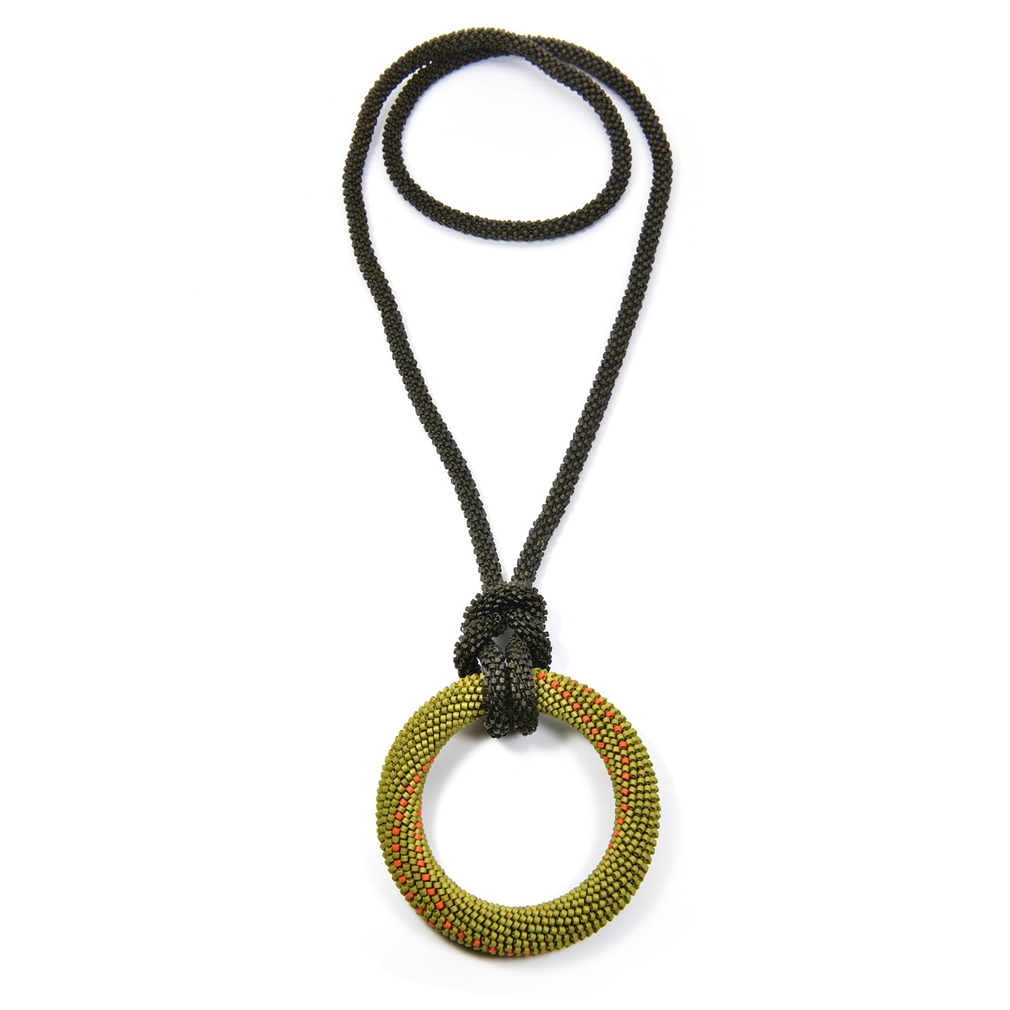 Crocheted Donut Necklace