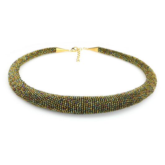 Crocheted Gold Necklace
