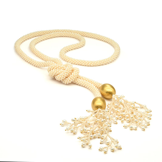 Crocheted Lariat with Fringe