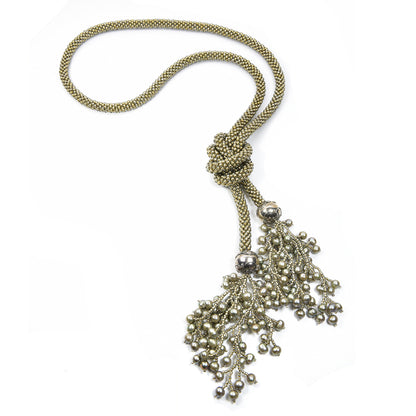 Crocheted Lariat with Fringe