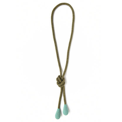 Crocheted Lariat with Teardrops