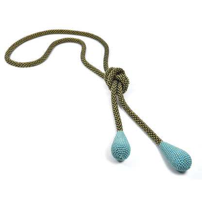 Crocheted Lariat with Teardrops