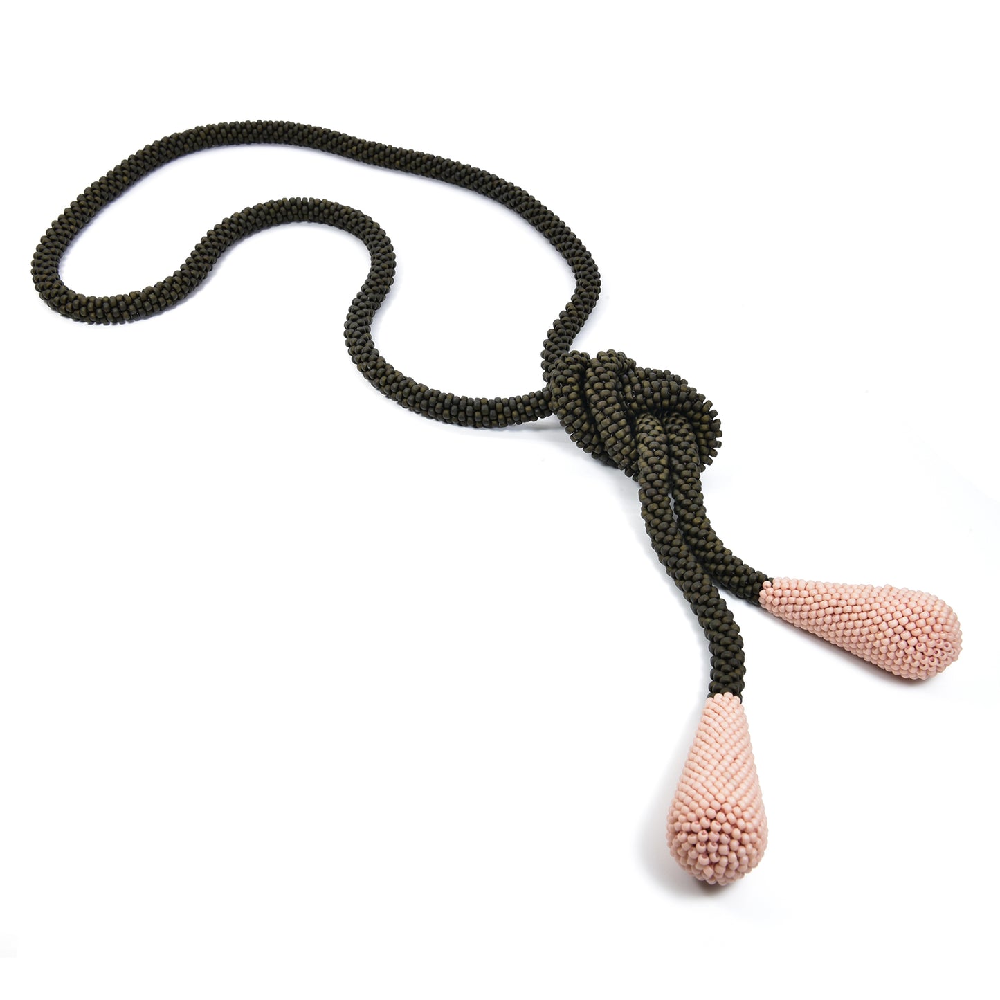 Crocheted Lariat with Teardrops