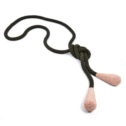 Crocheted Lariat with Teardrops