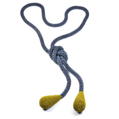 Crocheted Lariat with Teardrops