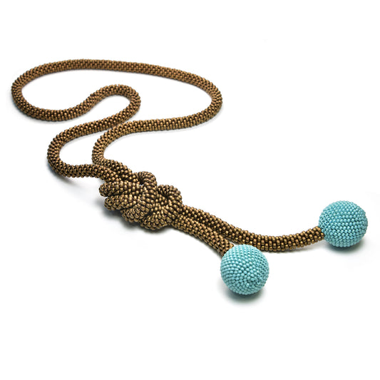 Crocheted Lariat with Balls