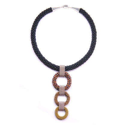 Crocheted Circles Necklace