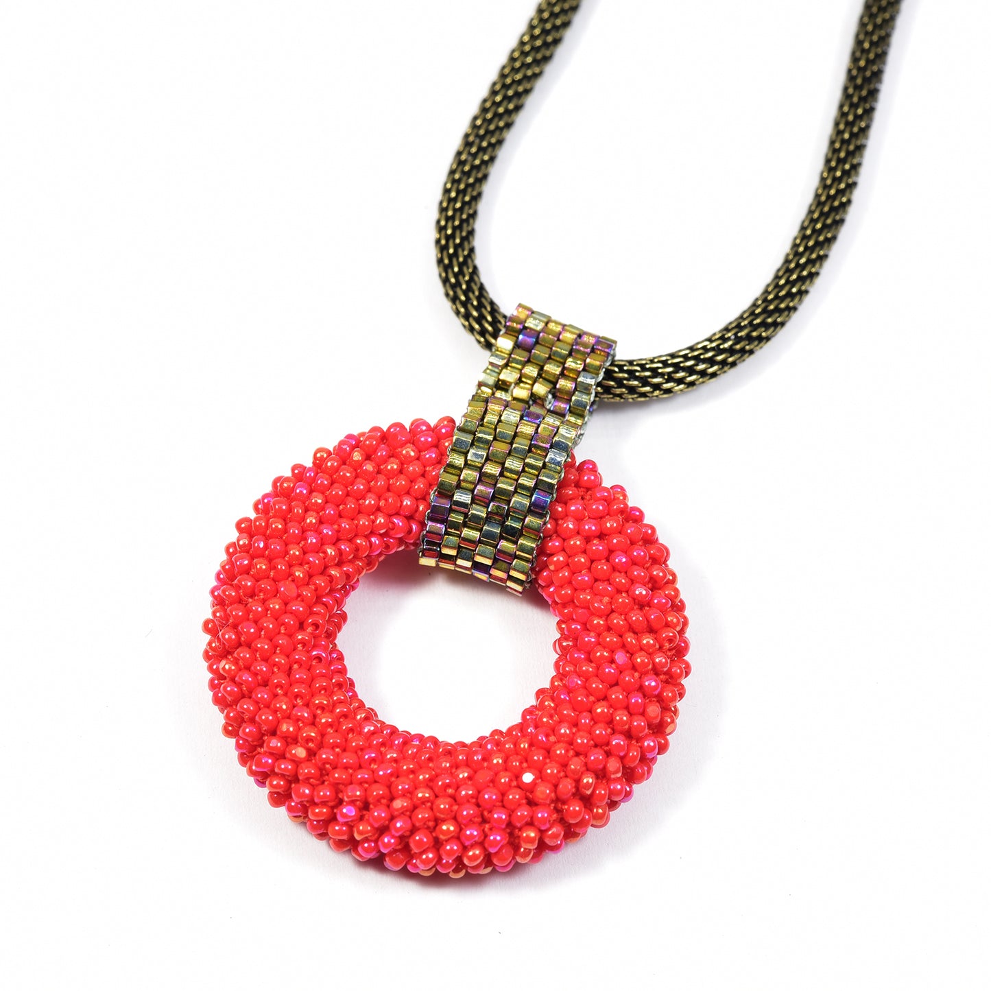Crocheted Donut Pendant
