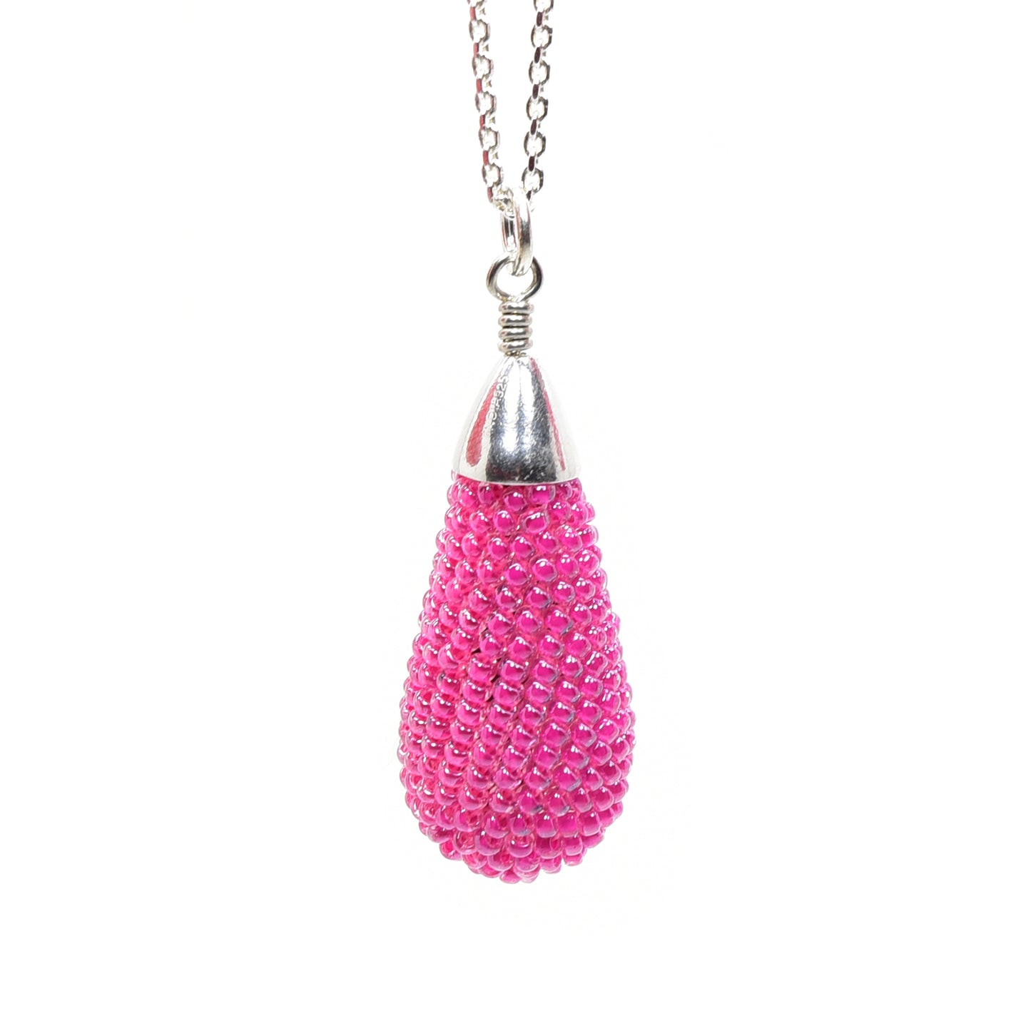 Crocheted Teardrop Pendant
